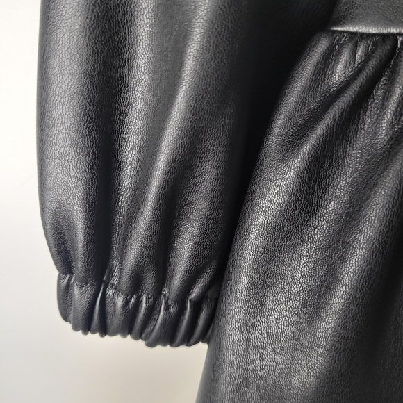 Zara Vegan Leather Babydoll Top. Size Small ⭐️Host Pick ⭐️ - Picture 7 of 8
